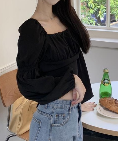 「deux amour」 長袖ブラウス FREE ブルー レディース_画像5