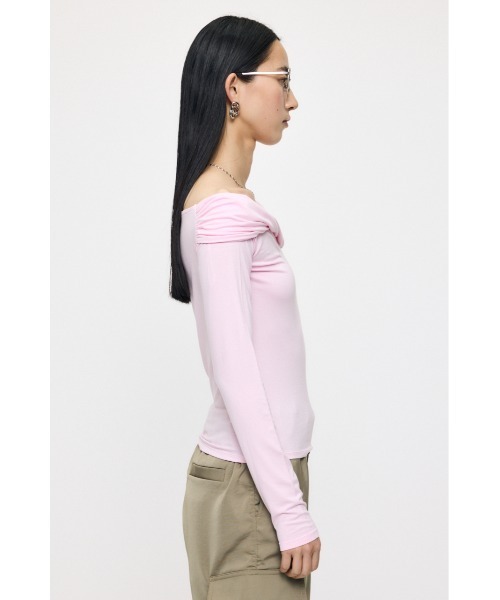 moussy ASYMMETRY TWIST NECK トップス MOUSSY | ASYMMETRY TWIST NECK トップス (Tシャツ・カットソー(長袖