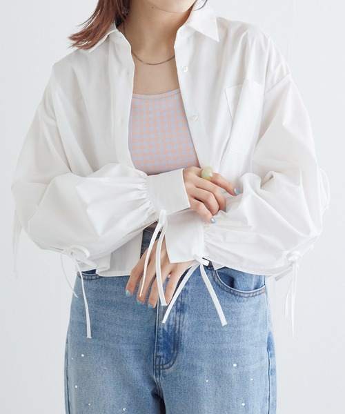 「w closet」 長袖シャツ FREE ブルー レディース_画像5