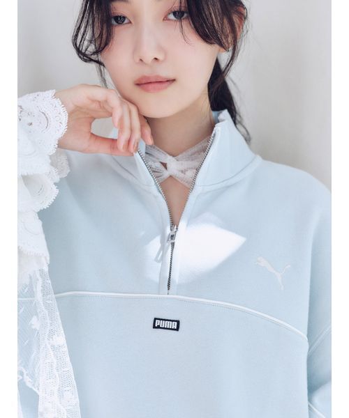 「PUMA」 長袖ワンピース S ホワイト レディース_画像3