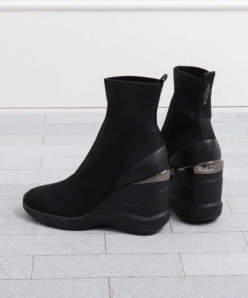 「+diana」 ショートブーツ 24.0cm ブラック×ブラック レディース_画像8