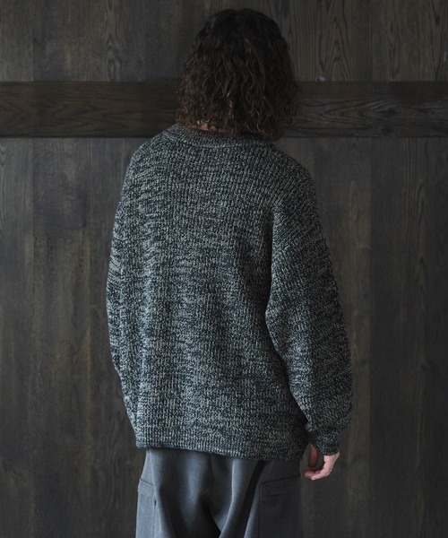 「Casper John」 長袖ニット MEDIUM オリーブ メンズ_画像6