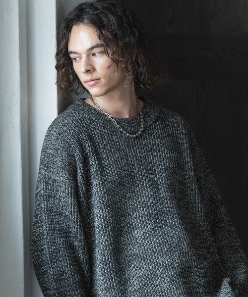 「Casper John」 長袖ニット MEDIUM オリーブ メンズ_画像7