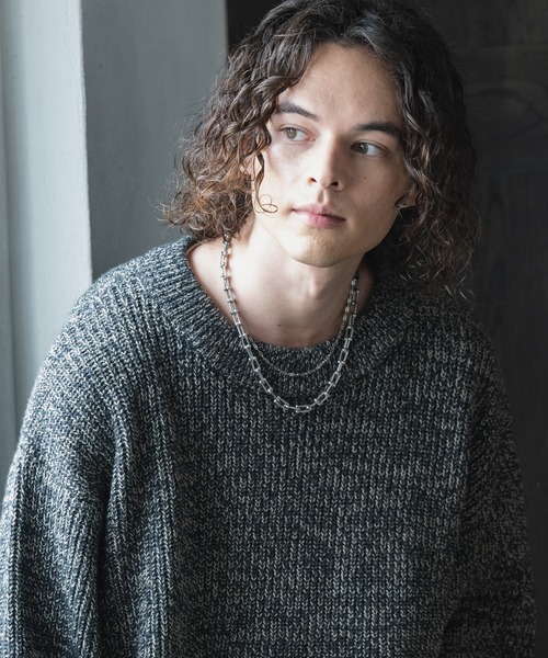 「Casper John」 長袖ニット MEDIUM オリーブ メンズ_画像8