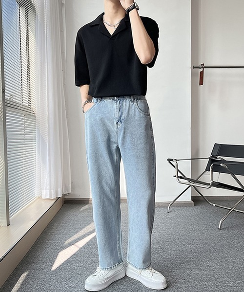「aimoha」 半袖ポロシャツ X-LARGE ブラック メンズ_画像4