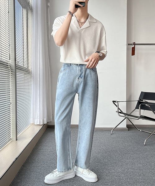 「aimoha」 半袖ポロシャツ X-LARGE ブラック メンズ_画像5