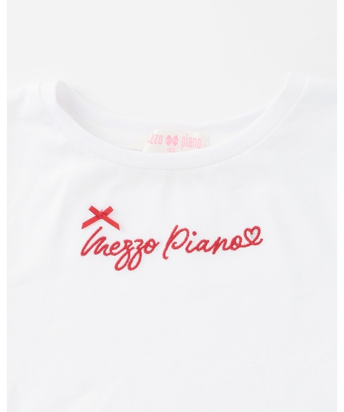 mezzo piano ワンピース 裾スカラップ半袖Tシャツ＆イチゴキャミ