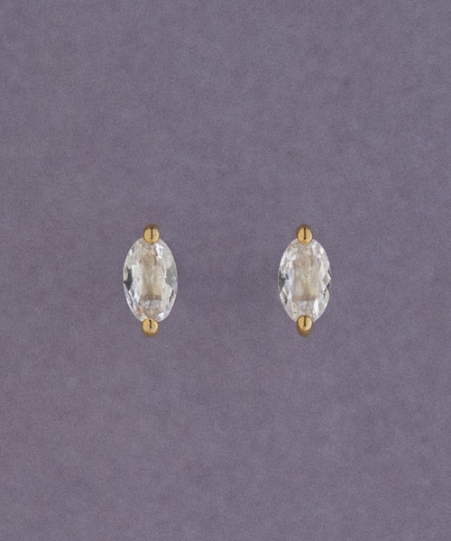 BAQLESS（バックレス） ピアス HONESTY LEAF WHITE ピアス レディース