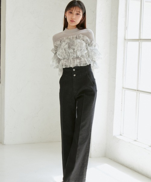 「SNIDEL」 デニムパンツ 1 ブルー レディース_3