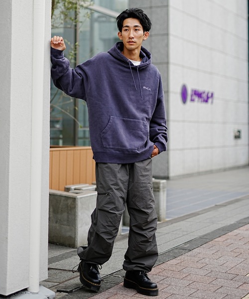 「RVCA」 プルオーバーパーカー S ブラック メンズ_画像6