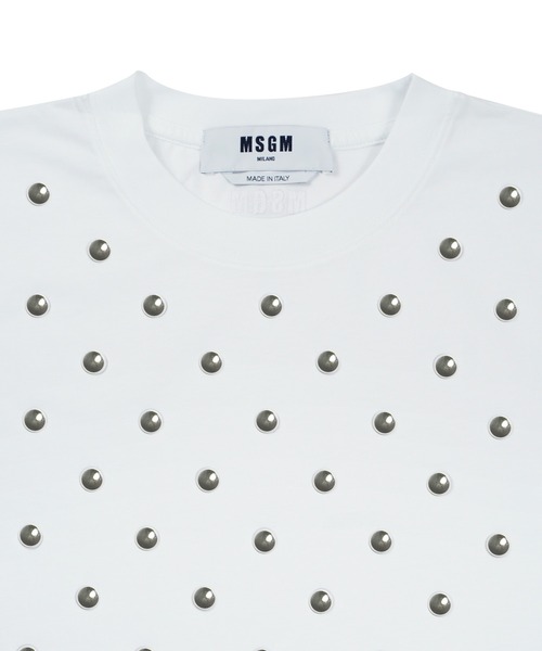 tシャツ フロントスタッズ Tシャツ レディースの画像