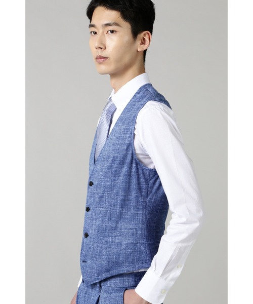 「HIGH STREET」 ジレ L ネイビー メンズ_画像7