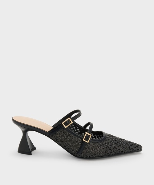 CHARLES ＆ KEITH（チャールズ&キース） パンプス ミュール ラフィア