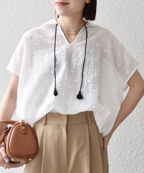「SHIPS any」 半袖シャツ ONE SIZE ライトブルー レディース_画像4