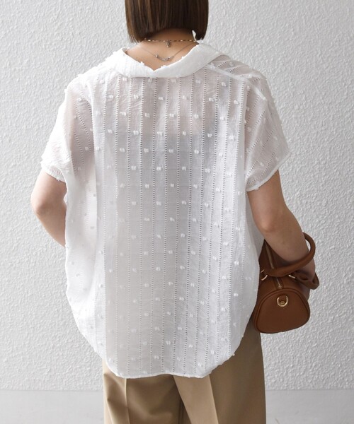 「SHIPS any」 半袖シャツ ONE SIZE ライトブルー レディース_画像6