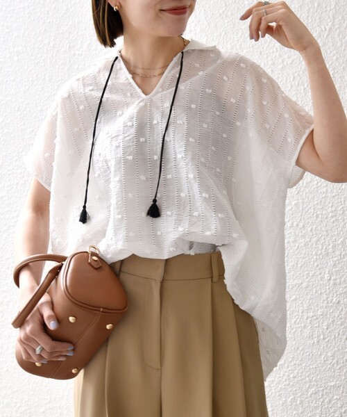 「SHIPS any」 半袖シャツ ONE SIZE ライトブルー レディース_画像9