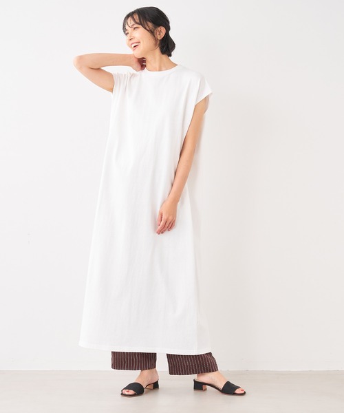 「MICA&DEAL」 半袖ワンピース FREE グレー レディース_画像3
