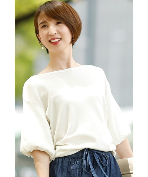 ElegChic tシャツ バルーンスリーブカットソー レディース : ZOZOTOWN