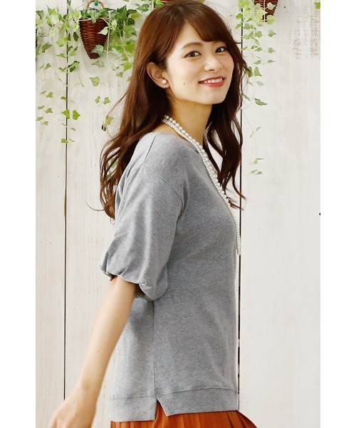 ブルーレーベル　バルーンスリーブカットソー ElegChic tシャツ バルーンスリーブカットソー レディース : ZOZOTOWN