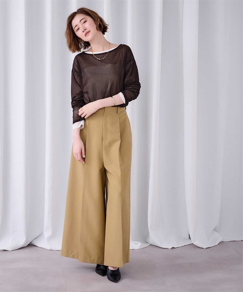 ur's（ユアーズ） tシャツ シアーボートネックプルオーバー レディース