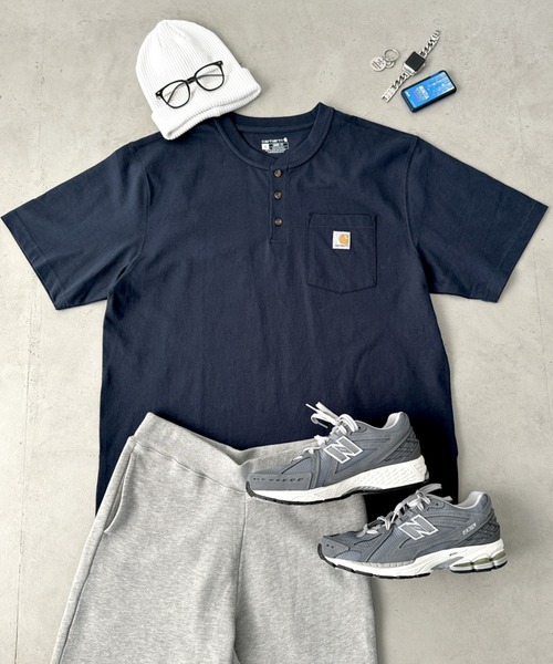 Carhartt tシャツ Carhartt(カーハート)/ヘンリーネック ポケT