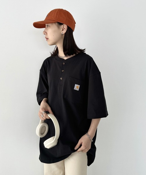 carhartt カーハート ヘンリーネックTシャツheavyweight海外限定 Carhartt tシャツ Carhartt(カーハート)/ヘンリーネック ポケT