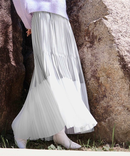 ur's（ユアーズ） スカート シアー変形プリーツスカート : ZOZOTOWN