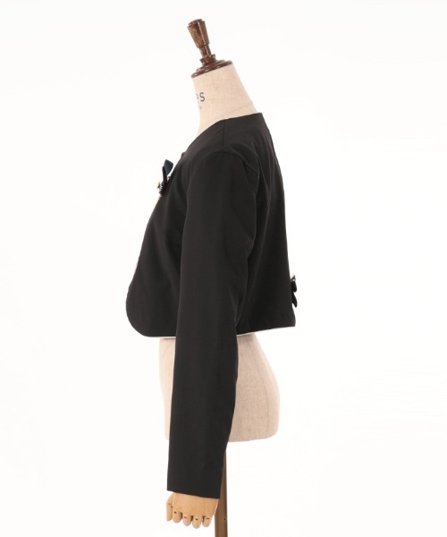 テーラードジャケット アウター パイピングノーカラージャケット キッズ 子供服 女の子 | axes femme PETIT LADY | 07