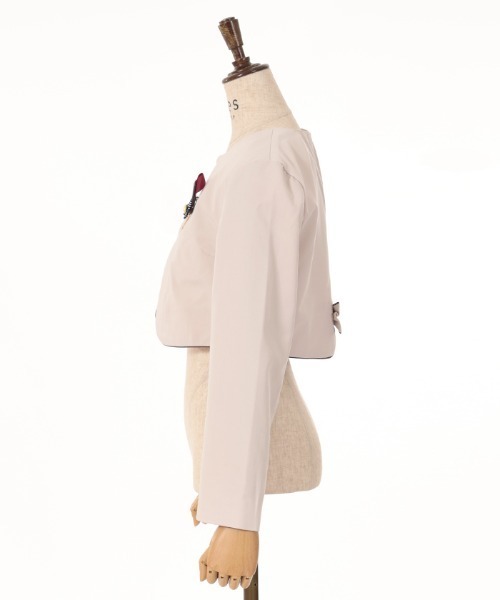 テーラードジャケット アウター パイピングノーカラージャケット キッズ 子供服 女の子 | axes femme PETIT LADY | 15