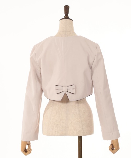 テーラードジャケット アウター パイピングノーカラージャケット キッズ 子供服 女の子 | axes femme PETIT LADY | 16