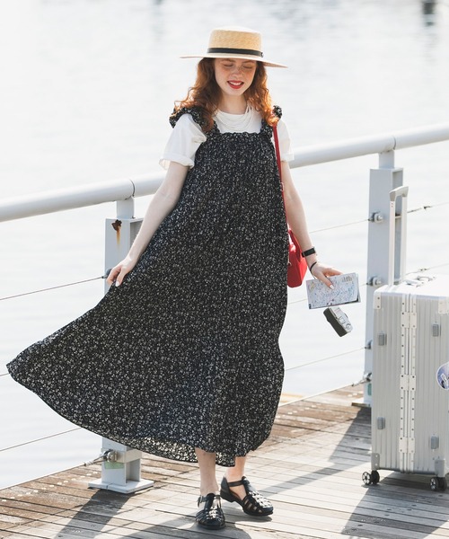 BONLECILL（ボンルシール） ワンピース アソート柄ギャザーショルダー