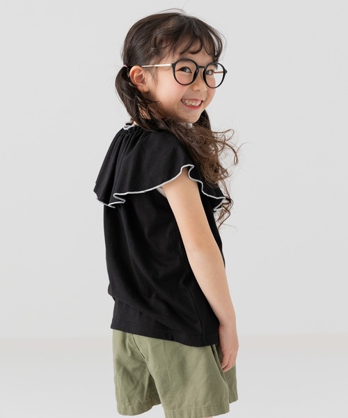 chil2 tシャツ 襟フリル Tシャツ キッズ 子供服 女の子