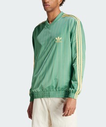 極美品 adidas ピンストライプ ウインドブレーカー　グリーン XLサイズ 極美品 adidas ピンストライプ ウインドブレーカー グリーン XL