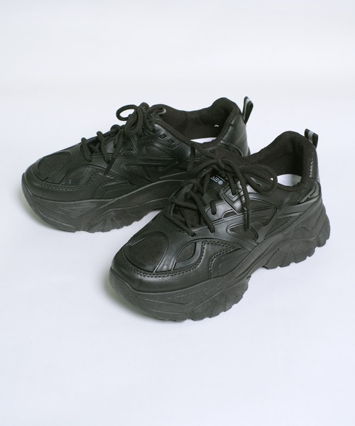 shopnikoniko スニーカー 厚底ダッドスニーカー ボリューム