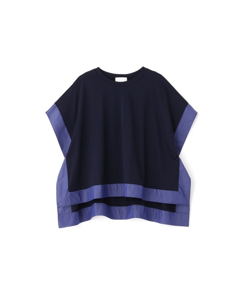 human woman tシャツ 異素材コンビカットソー レディース