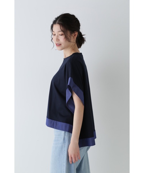 human woman 異素材コンビカットソー 24SS 日本製