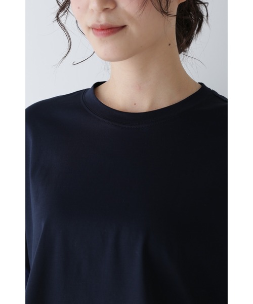 human woman tシャツ 異素材コンビカットソー レディース