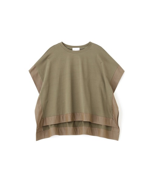会員様限定 お買い得商品 woman human tシャツ レディース 異素材コンビカットソー トップス