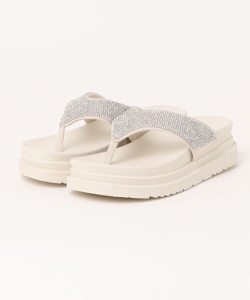 おしゃれ★ PRADA  ストーントングサンダル PRADA トングサンダル 1Y420N 3LKK トライアングルロゴ