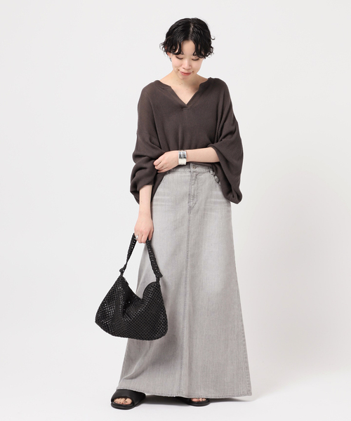 AP STUDIO スカート 追加 Lt.Grayデニムスカート レディース