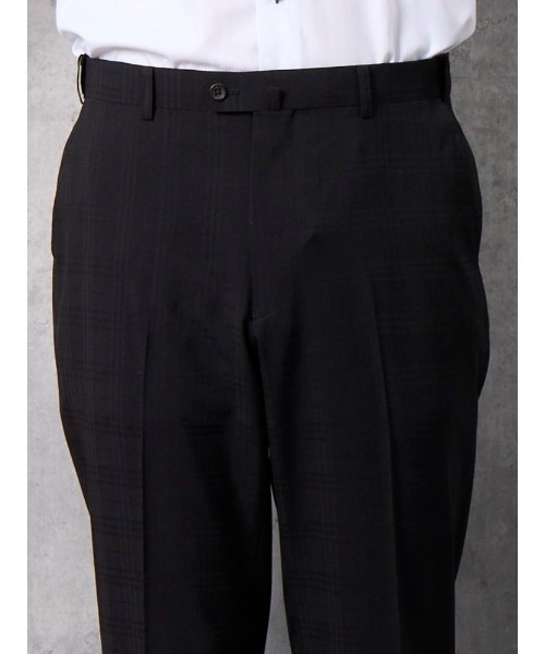 チェックスラックス New Adjustable Fit】ウールチェックスラックス(パンツ