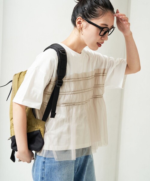 FREAK'S STORE tシャツ 限定展開 チュール フリル ドッキング