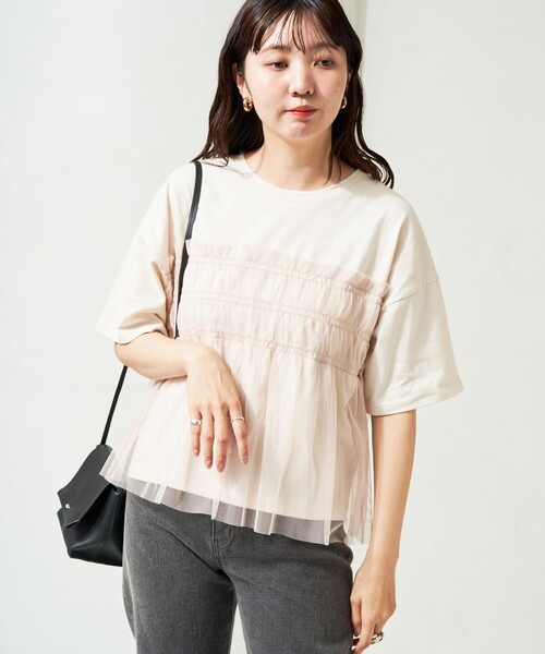 FREAK'S STORE tシャツ 限定展開 チュール フリル ドッキング