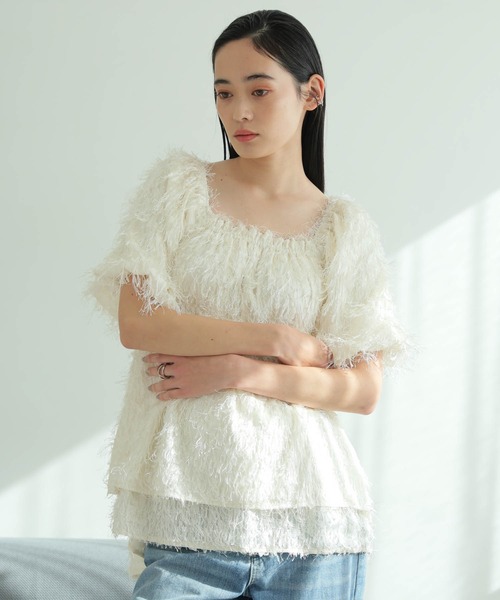 LADYMADE（レディメイド） ブラウス シャツ フリンジジャガード