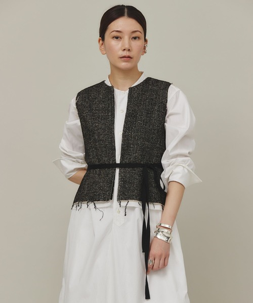 ベスト Curensology(カレンソロジー)/「C.S.G」ネップヘリンボン  