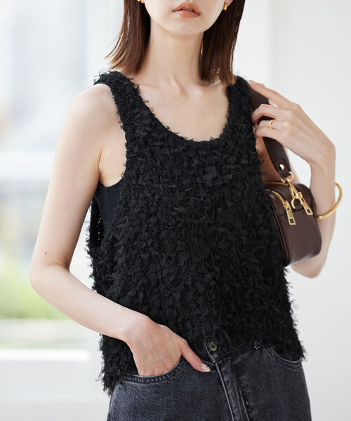 SLOBE IENA（スローブイエナ）の「リボンヤーンタンクトップ