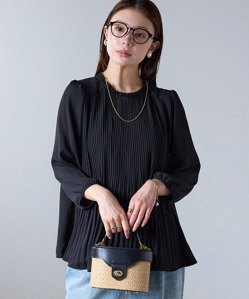 RIRIYANO（リリヤーノ） フォーマル ブラウス シャツ シフォンプリーツ