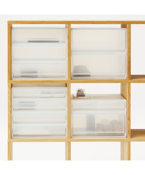 無印良品（MUJI） 収納 ポリプロピレン 小物収納ケース ワイド 大 約幅