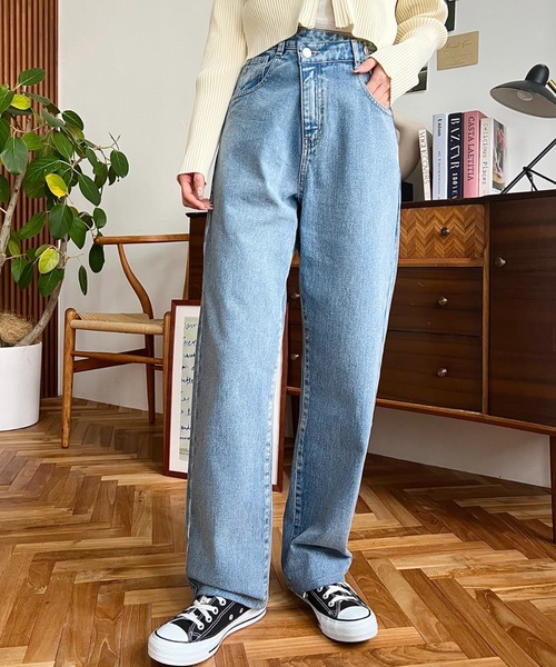 【美品】AMOMENT ロングデニムパンツ Mサイズ 楽天市場】 ワイドパンツ デニムパンツ レディース ロング