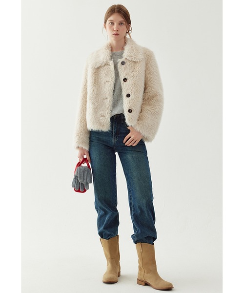 アウター フェイクファーショートコート FD24W405「Fano Studios